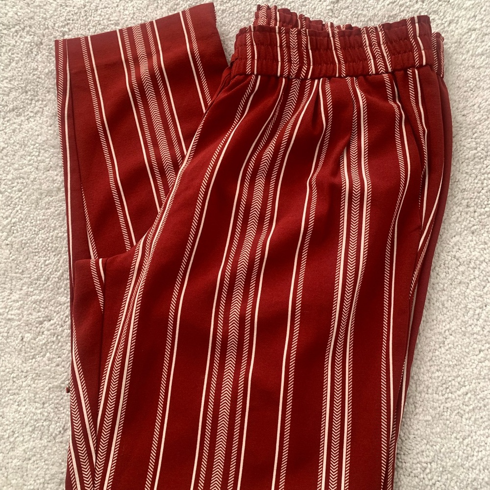 striped straight leg pants